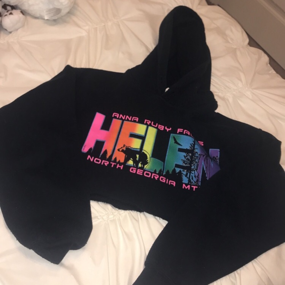 Helen, Ga croptop hoodie.
